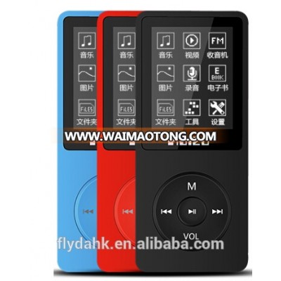 Ultrathin 4gb MP3 Player With voice recorder 1.8 Inch Screen Original RUIZU X02 With FM E-Book Clock Data Mp3 Player.