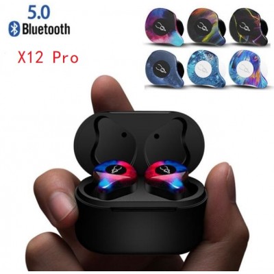 Sabbat X12 Pro BT V5.0 Wireless Earphone Mini Tws Invisible True Wireless IPX5 Sport Earbuds Earphone with Charging Box 750mAh